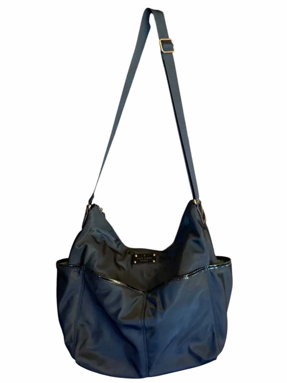 Kate Spade Black Nylon Diaper Bag & Changing Pad